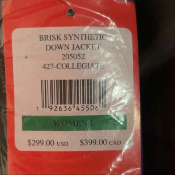 Spyder Women's Blue Brisk Synthetic Down Jacket Size Large